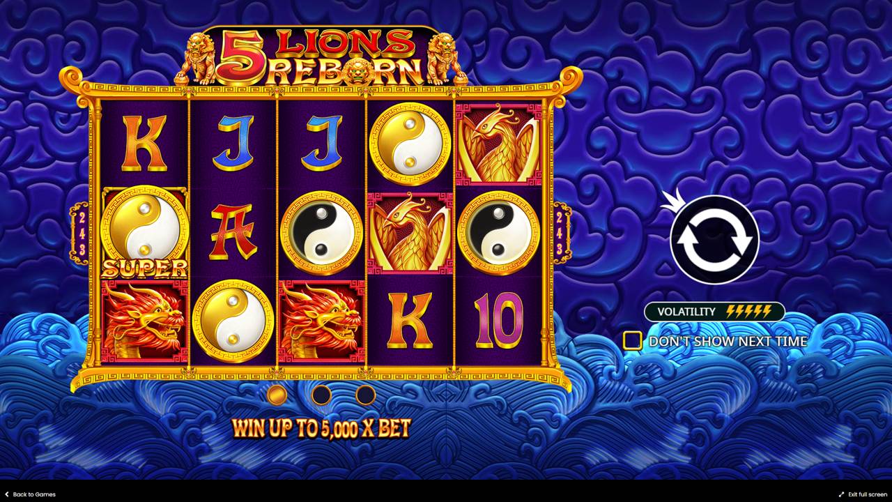 5 Lions Reborn (Pragmatic Play) Image 1